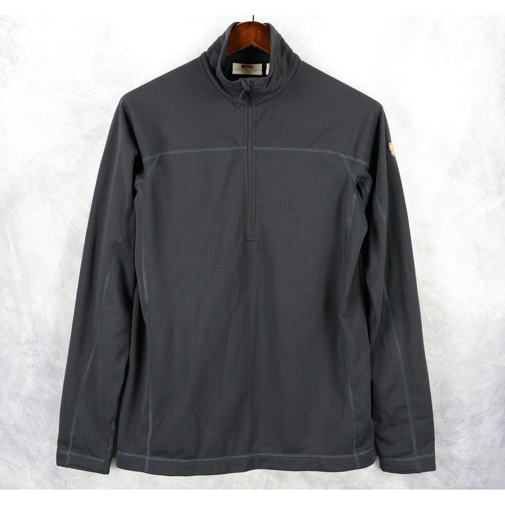 Fjallraven Abisko Lite Fleece Half Zip Mens Small Black 87113 Pullover
